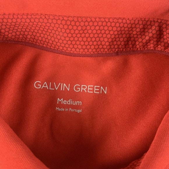 Galvin Green Mens Short Sleeve Golf Polo Shirt Size M Red - Picture 4 of 9